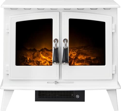 Adam Woodhouse Elektrokamin in Weiss