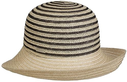 Seeberger Levia Bortenhut mit Aufschlag Damenhut Strohhut Glockenhut Sommerhut Sonnenhut (One Size - Natur-grau)