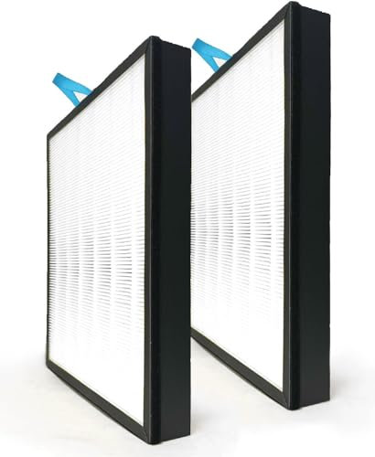 Nispira Vital 200S 2-In-1 True HEPA Filter Replacement Compatible with Levoit Air Purifier Part Vital 200S-RF LRF-V201-YUS | Removes Smoke, Chemical VOCs, Odor, Pet Dander | 2 Pack