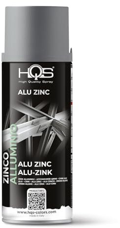 HQS Bomboletta Spray di Vernice Zinco Alluminio Chiaro Opaco 400ml (1)