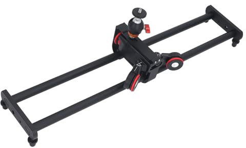 Akozon 40 cm Motorisierter Kamera-Schiebewagen, Schienenschiene, APP-Steuerung, Einstellbare Geschwindigkeit, 6,6 Lb Last, Kamera-Videoausrüstung mit 1/4 Zoll 3/8 Zoll