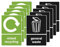 YIKIADA Recycling Bins Stickers Self Adhesive Vinyl 150 × 100 mm Waterproof General Waste Decals Removable Mixed Recycling Signs for Outdoor Kitchen Pack of 10