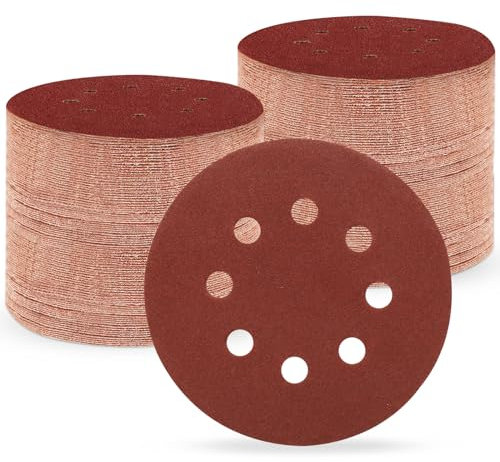150 Stück Schleifpapier 125mm Klett, 150 Körnung Profi 125 Schleifscheiben Rund 8 Loch für Exzenterschleifer (150 Stück,150 Körnung）