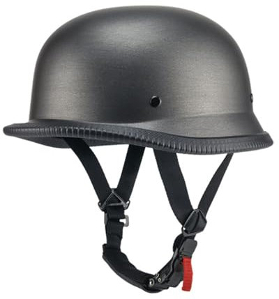 Mezzo Casco Jet Moto Retrò Casco Scodella Portatile, ECE Omologato Mezzo Elmetto da Moto Retrò per Uomo Donna Biker Cruiser Scooter Touring 3,L