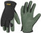 HANDLANDY Men Leather Gardening Gloves, Utility Work Gloves for Garden & Building Work, Dexterity & Breathable Construction Gloves (Olive Green, XL)