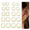 ORAZIO 10 Paar Creolen Ohrringe Gold Chirurgenstahl Medizinische Ohrringe für Damen Creolen Gold Set Klein Huggie Sleeper Groß Leichte 10mm 12mm 14mm 16mm 18mm