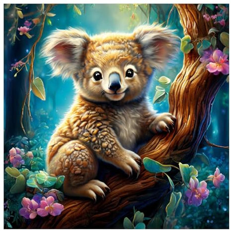 Mandun Art Diamond Painting Erwachsene Koala Diamant Painting Full DIY Diamant Kunst Malerei Stickerei Set Home Wand Dekor 35x35cm