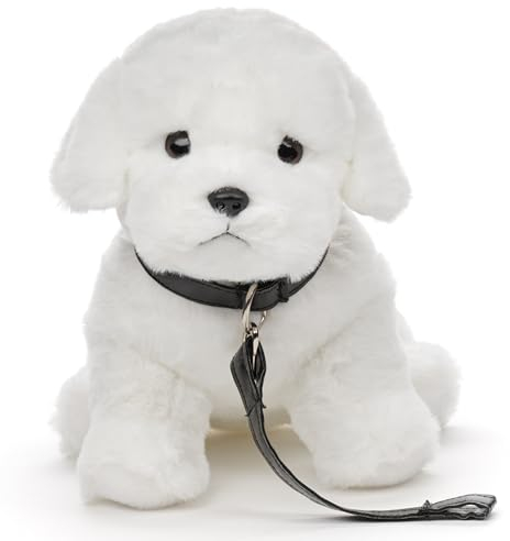 Uni-Toys - Malteser (mit Leine) - 26 cm (Länge) - Plüsch-Hund - Plüschtier, Kuscheltier