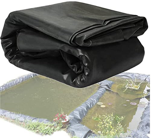 Liner para Piscinas, Revestimiento for Estanque de 20 Mil, Membrana Impermeable for Estanque de Peces, Pieles de Estanque Flexibles y HDPE Revestimiento de Goma Duradero for Estanque Koi, Cascada, Fue