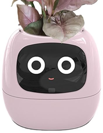 Pots De Fleurs Intelligents,Pot De Plantes Intelligent,Jardinière De Surveillance De La Santé Des Plantes Avec Technologie De Capteur Tactile,Partenaires De Bureau Intelligents À Expressions Multiples