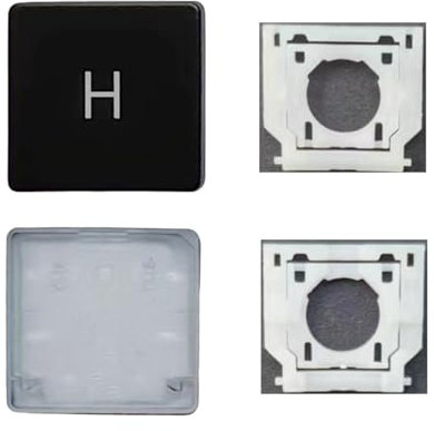 Replacement H Keycap Keys and Hinges Compatible for Surface Laptop 3/4/5/6/7 13.5/15inch 1867 1868 1872 1873 1950 1951 1952 1953 2033 2036 Keyboard H Key Cap (Black)