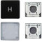 Replacement H Keycap Keys and Hinges Compatible for Surface Laptop 3/4/5/6/7 13.5/15inch 1867 1868 1872 1873 1950 1951 1952 1953 2033 2036 Keyboard H Key Cap (Black)