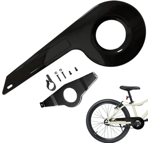 Lamppdcor Bike-Ketten-Schutzschutz, Fahrradkettenschutz für 32-36 Zähne, Teilkettenschutz, Fahrradkettenwache Ersatz, Fahrradkettenabdeckung Schwarz