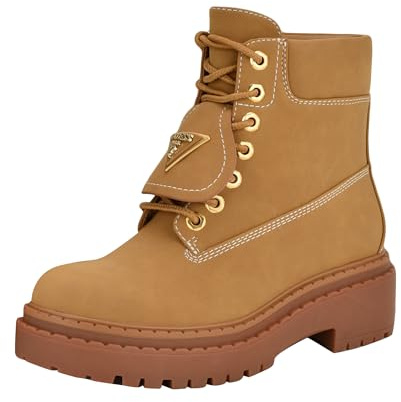 Guess Leavey, Stivaletto Donna, Medio Naturale 101, 41 EU