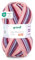 Gründl Wolle Big Mamma Print - XXL Wolle zum Stricken mit Farbverlauf - Weich und hautfreundlich - 100% Polyacryl - 1 Knäuel 400 g / 1040 m - Nadelstärke 3,5-4,5 - lachs-kirsche-mauve-hellblau