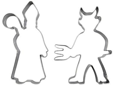Ausstechformen Set Nikolaus & Krampus – Edelstahl,100 x 57 mm, 92 x 69 mm