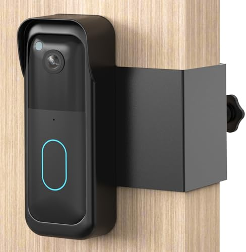 Anti-Theft Door Mount for All-New Blink Video Doorbell, Blink Doorbell Mount with No-Drilling Installation, Door Bell Kit for Home Rentals - Easy to Install & No Sensor Blocking (Black)