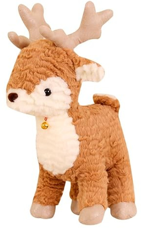 Xiyocadt Kuscheltier REH Bambi Kuscheltier Hirsch PlüSchtier Rentier Sehr Weiches Und SüßEs Hirsch-PlüSchtier, Geschenke FüR Jungen Und MäDchen (30cm,Hirsch)