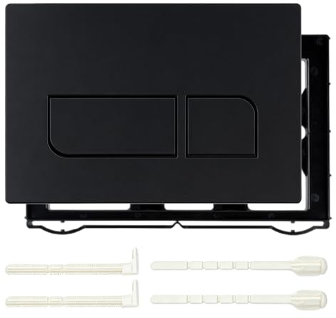 Placa de pulsador para inodoro, placa de accionamiento para inodoro, placa de pulsador para inodoro, negro mate, compatible con Geberit Sigma 01-50, UP300 y UP320 (negro)