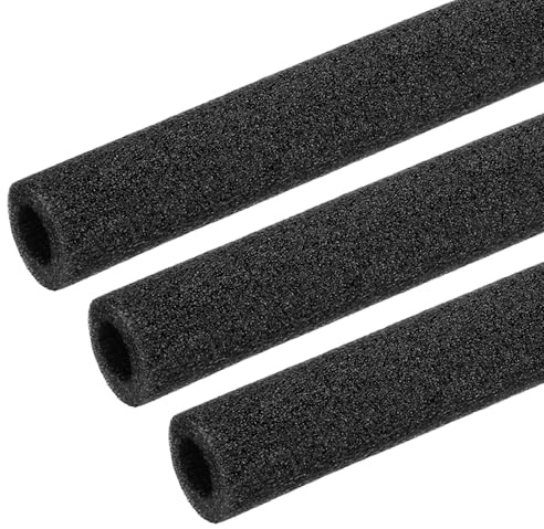 QUARKZMAN 3 Pièces Isolant Tuyau Chauffage Ø 20mm Tube Mousse 1m Tuyau D'isolation En Mousse, Manchon Isolatio pour pipe insulation, Chauffage et Tube Climatisation Noir