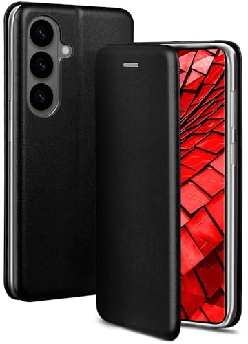 ONEFLOW Business Case für Samsung Galaxy S26 Handyhülle klappbar mit Standfunktion, Klapphülle Flipcase Cover Dünn, PU Leder Hülle mit Kartenfach, 360 Grad Schutzhülle, Schwarz