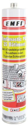Emfi - Mastic polyurethane pu 25 batiment-cartouche - Coloris.Blanc - Type. -