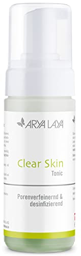 ARYA LAYA Clear Skin Tonic: klärt und erfrischt die Haut nach der Reinigung, verfeinert das Hautbild und hilft, Pickel zu vermeiden, für fettige & unreine Haut, vegan, 125 ml