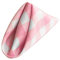 LA Linen Servietten, Vichy-Muster, 45,7 x 45,7 cm, Weiß/Pink, 10 Stück