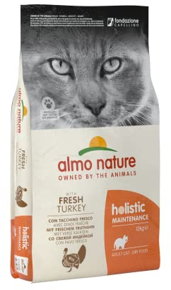 almo nature Katzenfutter trocken Holistic Maintenance mit frischem Trutthahn, 1er Pack (1 x 12 kilograms)