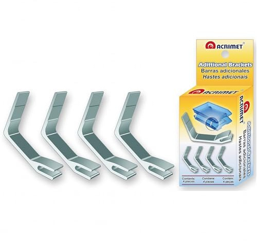 Acrimet Metal Support Brackets – Refill Set for Acrimet Facility Letter Trays, Sturdy Metal Construction, Silver Color, 4 Pieces (Adds One Level)