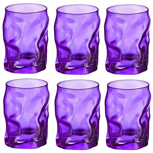 Bormioli Rocco, Bicchieri Colorati, Modello Sorgente, di Tipo Tumbler, Colore Viola, da 300 ml - Set da 6