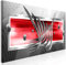 decomonkey Bilder Abstrakt 150x50 cm 1 Teilig Leinwandbilder Bild auf Leinwand Vlies Wandbild Kunstdruck Wanddeko Wand Wohnzimmer Wanddekoration Deko 3d Kugeln schwarz rot