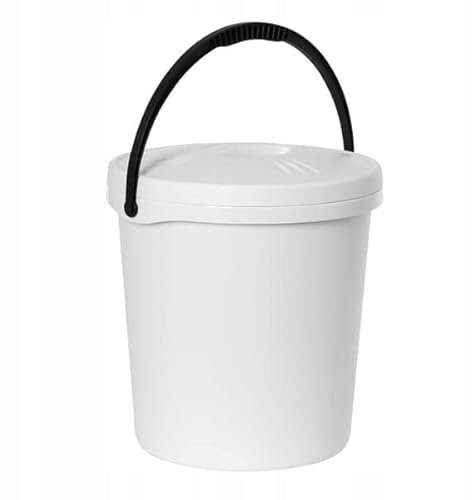 Plast Team Eimer mit Deckel, 16 L, weiß, Einheitsgröße