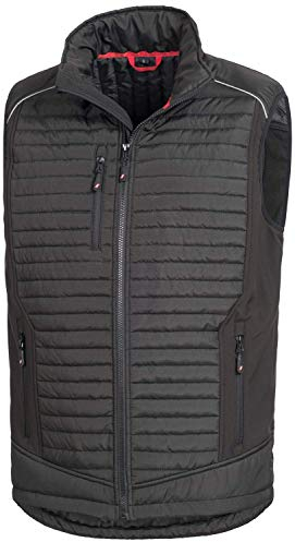 Nitras Motion Tex Plus 7660 Softshellweste - windfeste Outdoor-Weste für die Arbeit - Schwarz - 4XL