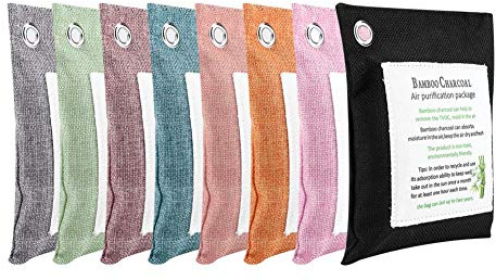 8 Farben Luftreinigungsbeutel Bambus Aktivkohle Lufterfrischer Geruch Reinigungsmittel Auto für Schlafzimmer, Wohnzimmer, Schrank, Auto(8 Colors)