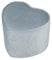 roba Kinderhocker Lil Sofa in Herzform - Bequemer Hocker in blauem Samtstoff - Polstermöbel Pouf für Kinderzimmer - Sitzhöhe 24 cm