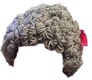 Profusion Cicle Cappellino Invernale per Bambini con Decorazione Carina per Parrucca, Cappello per Capelli Ricci, Accessorio per Feste di Compleanno per Bambini Grigio Chiaro
