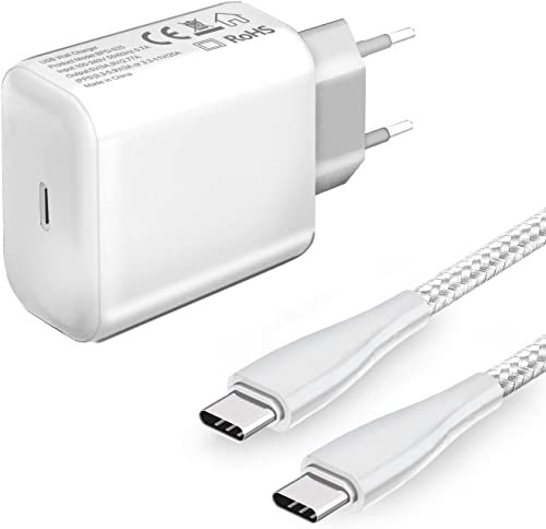 Chargeur Rapide 25W et Cable pour Samsung Galaxy A55 5G/A25 5G/A16 A26 A36 5G/S24/S23 Plus/S22 Ultra/S20 FE,A53 5G A52 A52S A15 A34 M53 Z Fold 4 5 6,iPhone 15 16 Pro Max USB C Prise Secteur/Adaptateur