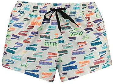 PUMA Damen High Waist Board Shorts, White Combo, L EU