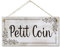 CARISPIBET Petit Coin enseigne décorative pour la chambre de vos enfants affiches de bienvenue cadeau de naissance 15 x 30 cm