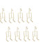 Verve Jelly 8pcs Tea Cup and Saucer Display Stand Holder Rack Gold Metal Cup Saucer Holder Tea Cup Holder Display Coffee Mug Organizer for Plate Teapot, 6.22 x 2.44 Inches