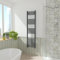 NRG Anthracite Straight Central Heating Towel Rail Bathroom Heated Rad Radiators Ladder Warmer - 1600×400mm