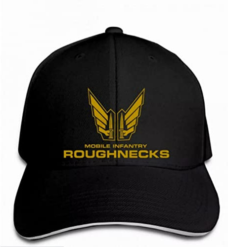 Jahrgang Baseball Kappe Roughs Mobile Infantry Starship Troopers Schwarz Cool Casual Pride Herren Unisex Snapback Hut erreicht seinen Höhepunkt Sport Print Sonnenhut Geschenk Geburtstag Geschenk