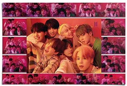 REINDERS Poster, BTS selfie, Teenager Zimmer, Poster, Wanddeko, Room Decor, 150 gr. glänzend Bilderdruckpapier, Lila, 61x91,5cm