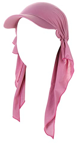 Kopftuch Damen Sonnenblende Kappe mit Schirm Elastic Baumwolle Bandana Turban Sommer Beanie Hut Kopfbedeckung Chemo Headscarf für Krebs Chemotherapie Haarverlust Lila