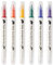 Pentel SESW30C Lot de 6 stylos pinceaux à double pointe – Encre à base d'eau – Rouge, orange, jaune, vert, bleu et violet