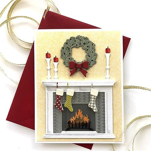 FOSANGPUSHI Stanzschablone, 17,1 x 7,2 cm, Metall, Stanzformen für Album, Papier, Karten, Dekoration, Basteln, Prägeschablonen