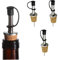 3 Pcs Stainless Steel Cork Olive Oil Pourers with Top Cap Oil Bottle Spouts Vinegar Dispenser Bottle Speed Pourers for Spirits