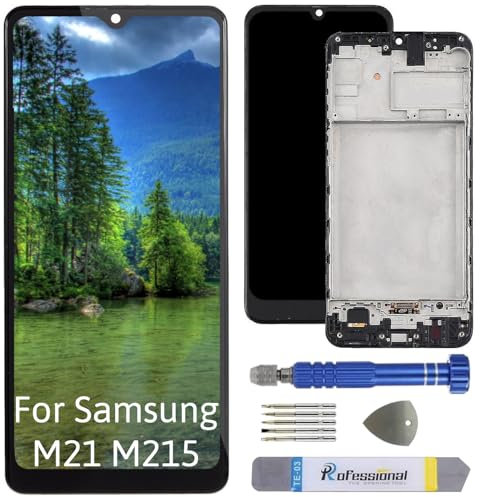 Int'x Display INCELL für Samsung M21 - Ersatzbildschirm für LCD mit Rahmen - Touchscreen mit Reparaturwerkzeug-Kits - Ersetzt einen defekten Bildschirm - Schwarz