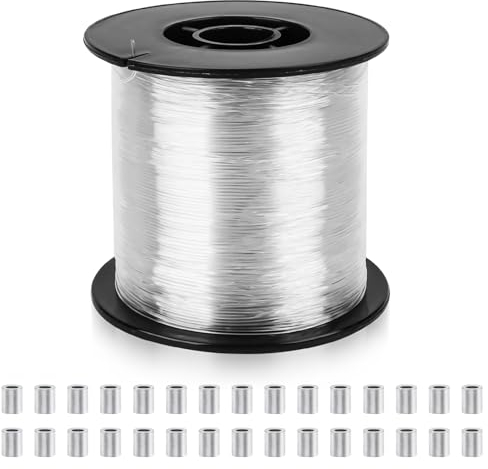 Wvu & Wvo Filo di nylon trasparente, 0,7 mm, 200 m, resistente agli strappi, trasparente, filo di nylon da appendere, decorazione invisibile per pesca, artigianato, gioielli, da appendere
